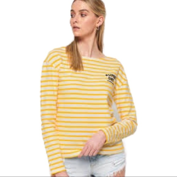 Superdry Tops - SUPERDRY Havana Oversized Long Sleeve Top